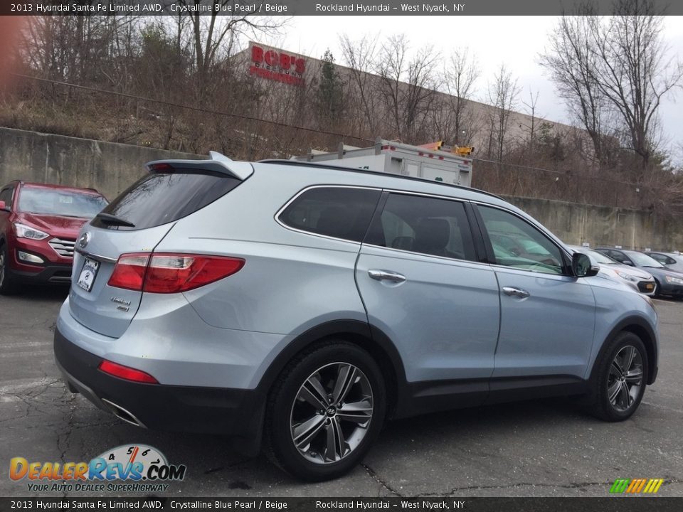 2013 Hyundai Santa Fe Limited AWD Crystalline Blue Pearl / Beige Photo #4