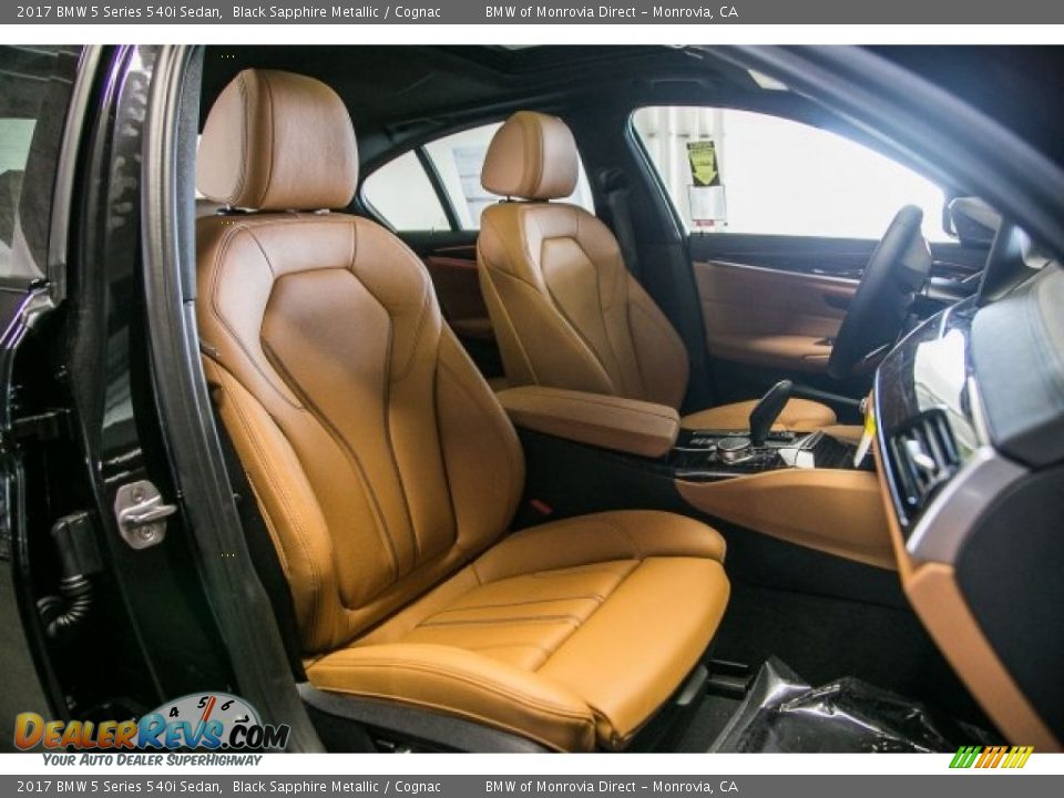 Cognac Interior - 2017 BMW 5 Series 540i Sedan Photo #2