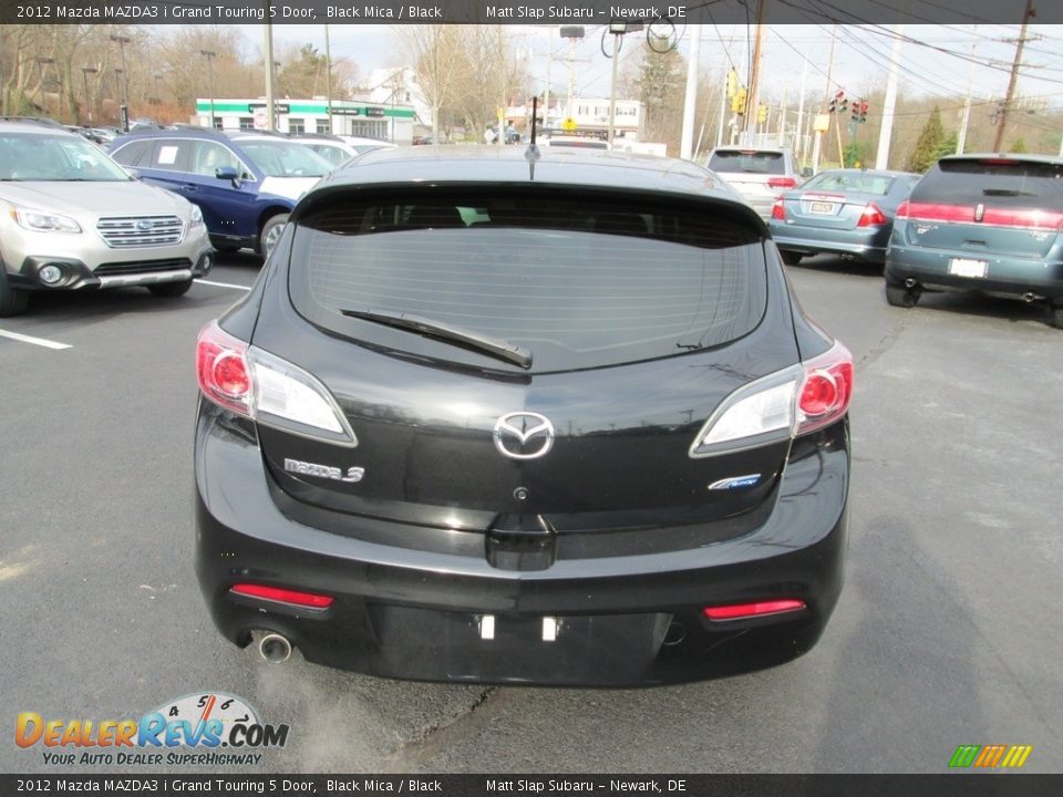 2012 Mazda MAZDA3 i Grand Touring 5 Door Black Mica / Black Photo #7