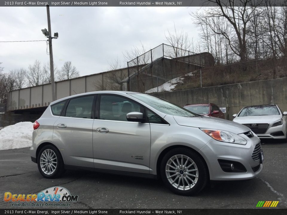 2013 Ford C-Max Energi Ingot Silver / Medium Light Stone Photo #3