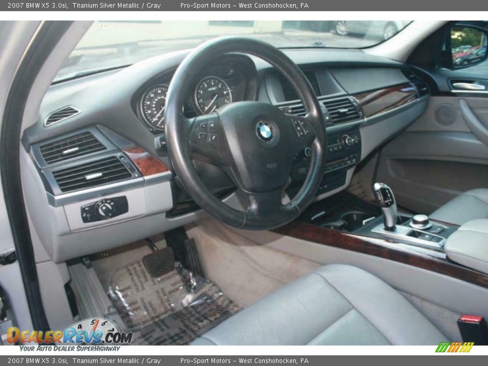 2007 BMW X5 3.0si Titanium Silver Metallic / Gray Photo #20