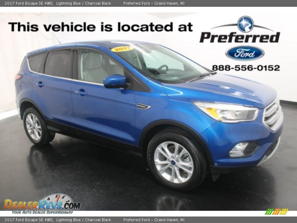 2017 Ford Escape SE 4WD Lightning Blue / Charcoal Black Photo #1