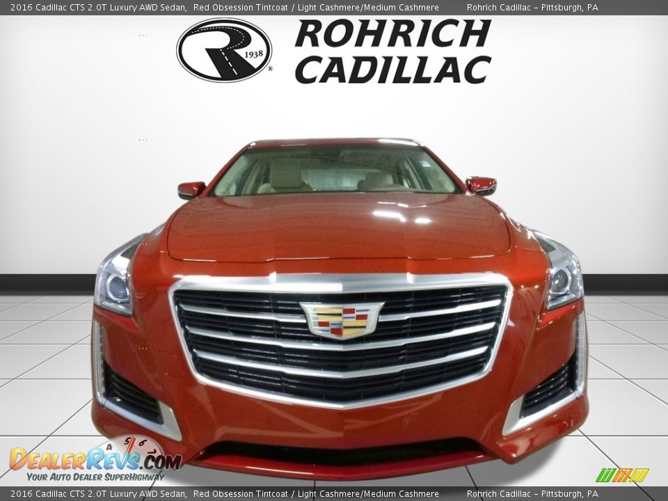 2016 Cadillac CTS 2.0T Luxury AWD Sedan Red Obsession Tintcoat / Light Cashmere/Medium Cashmere Photo #8