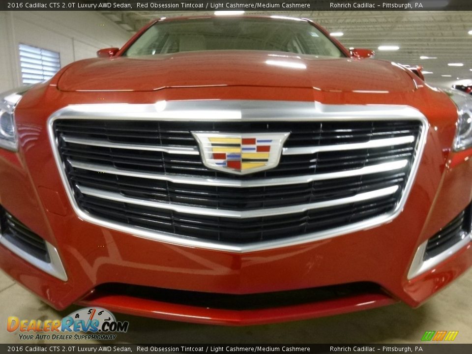 2016 Cadillac CTS 2.0T Luxury AWD Sedan Red Obsession Tintcoat / Light Cashmere/Medium Cashmere Photo #9