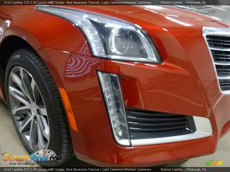 2016 Cadillac CTS 2.0T Luxury AWD Sedan Red Obsession Tintcoat / Light Cashmere/Medium Cashmere Photo #10