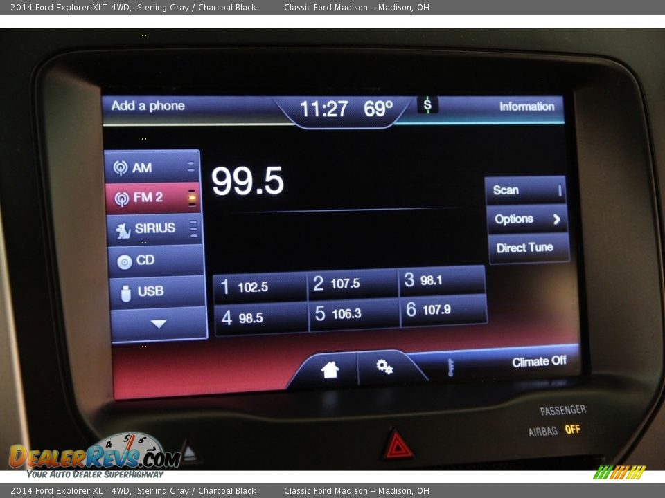 2014 Ford Explorer XLT 4WD Sterling Gray / Charcoal Black Photo #10