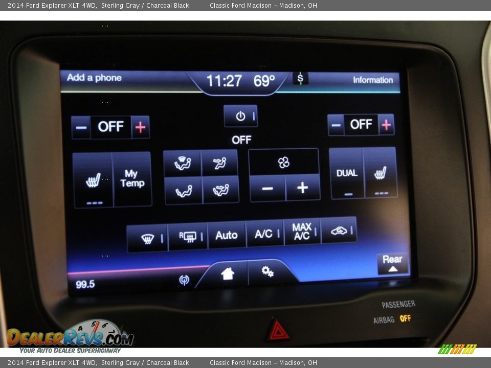 2014 Ford Explorer XLT 4WD Sterling Gray / Charcoal Black Photo #11