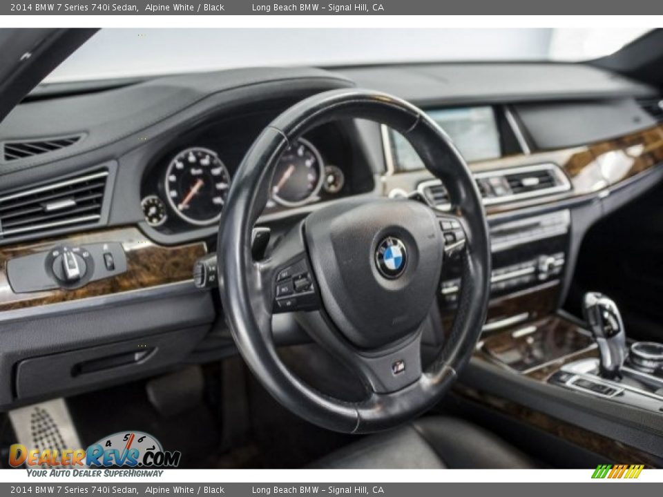 2014 BMW 7 Series 740i Sedan Alpine White / Black Photo #15