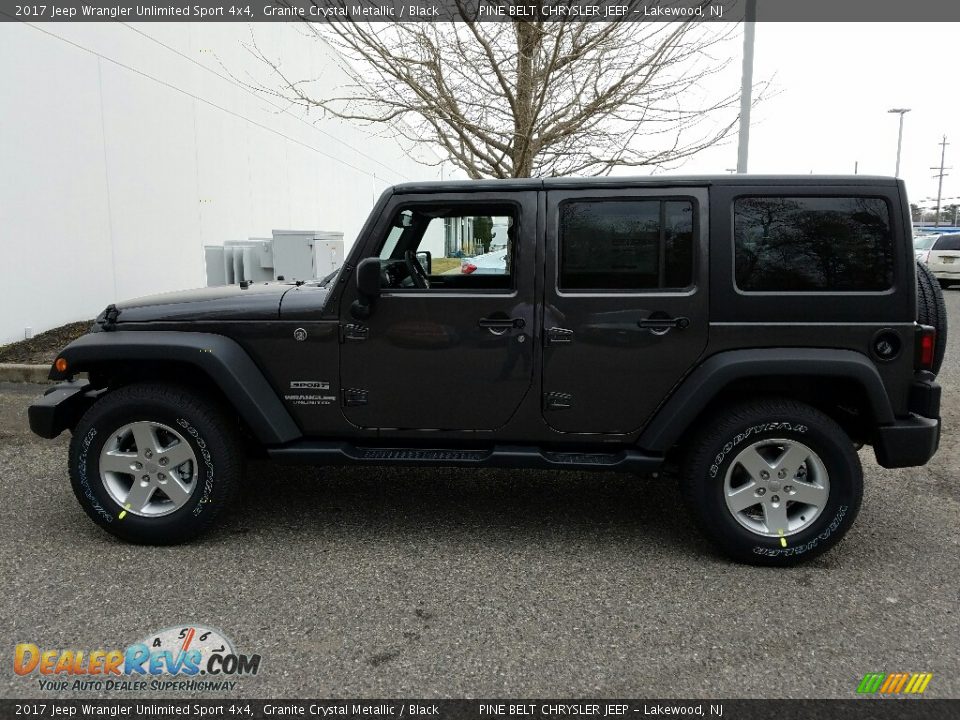 2017 Jeep Wrangler Unlimited Sport 4x4 Granite Crystal Metallic / Black Photo #3