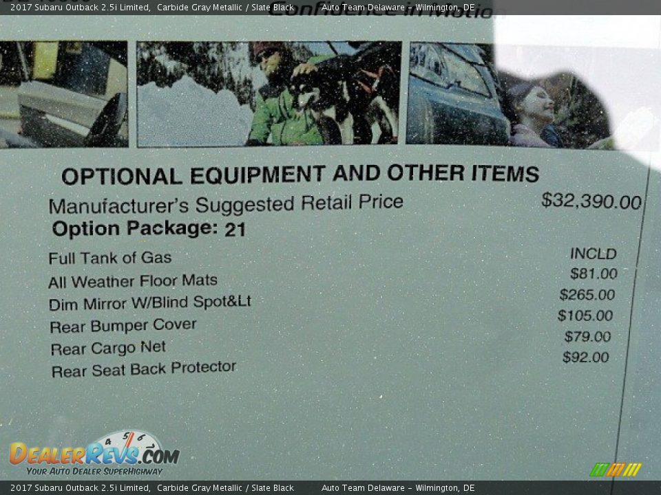 2017 Subaru Outback 2.5i Limited Carbide Gray Metallic / Slate Black Photo #28