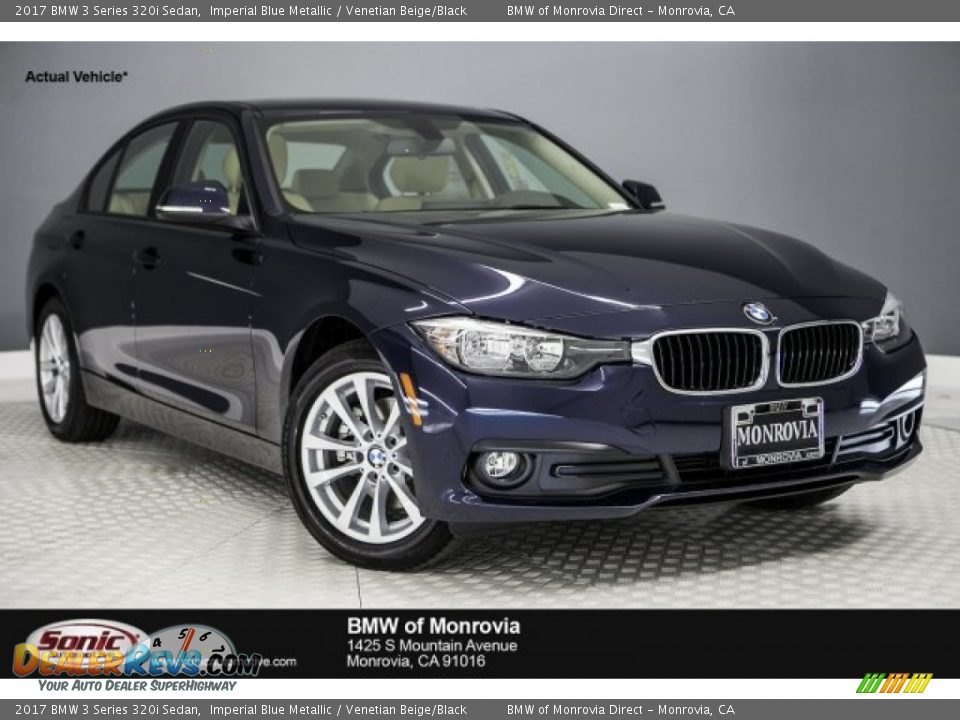 2017 BMW 3 Series 320i Sedan Imperial Blue Metallic / Venetian Beige/Black Photo #1