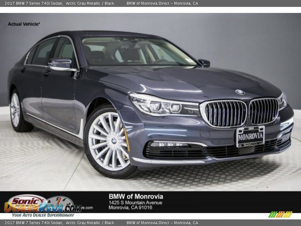 2017 BMW 7 Series 740i Sedan Arctic Gray Metallic / Black Photo #1