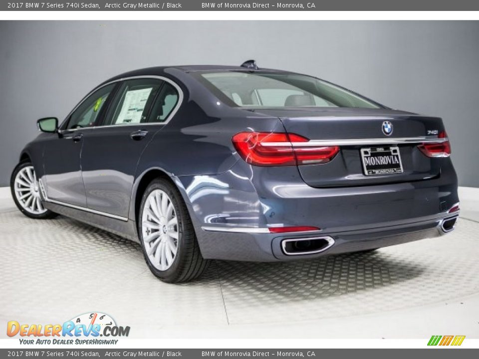 2017 BMW 7 Series 740i Sedan Arctic Gray Metallic / Black Photo #3