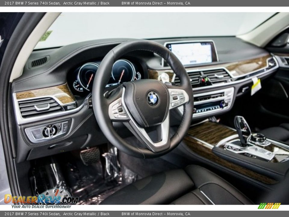2017 BMW 7 Series 740i Sedan Arctic Gray Metallic / Black Photo #6