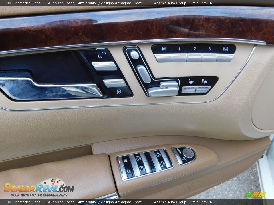 2007 Mercedes-Benz S 550 4Matic Sedan Arctic White / designo Armagnac Brown Photo #11