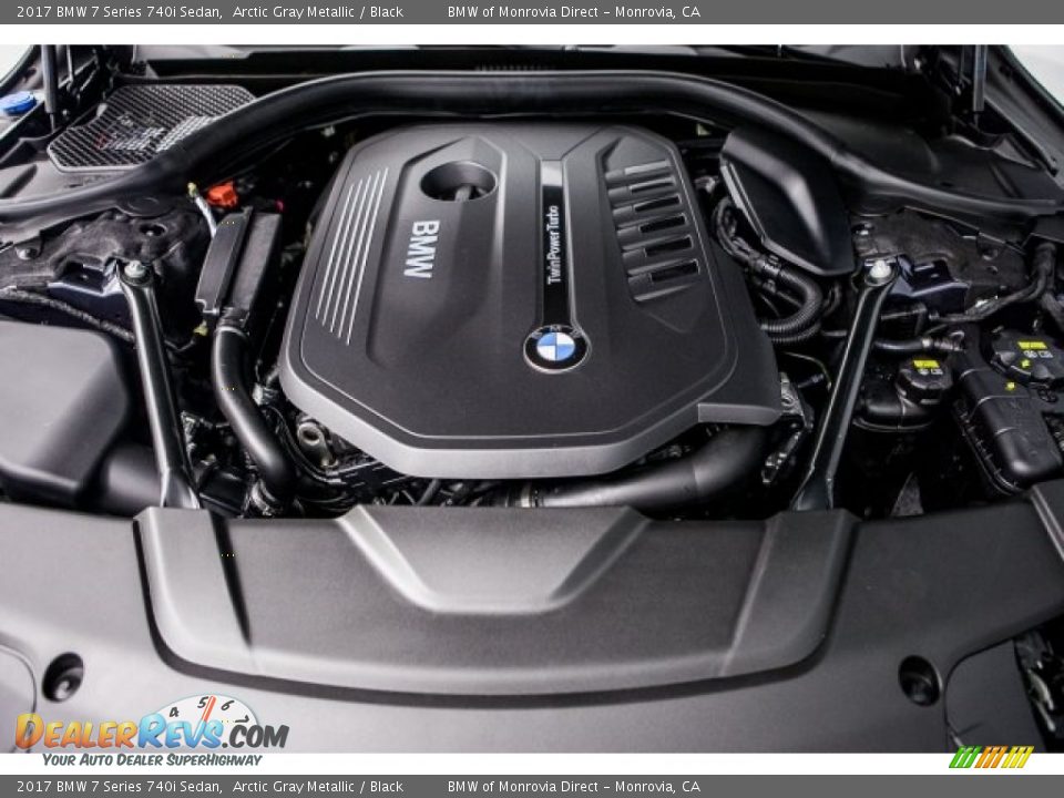 2017 BMW 7 Series 740i Sedan Arctic Gray Metallic / Black Photo #8