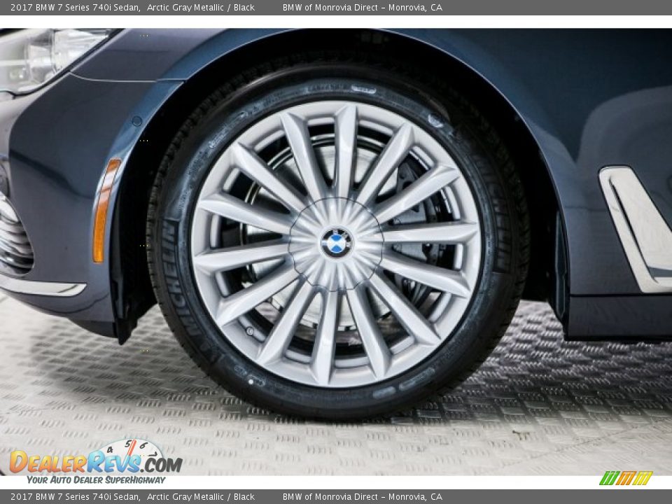 2017 BMW 7 Series 740i Sedan Arctic Gray Metallic / Black Photo #9