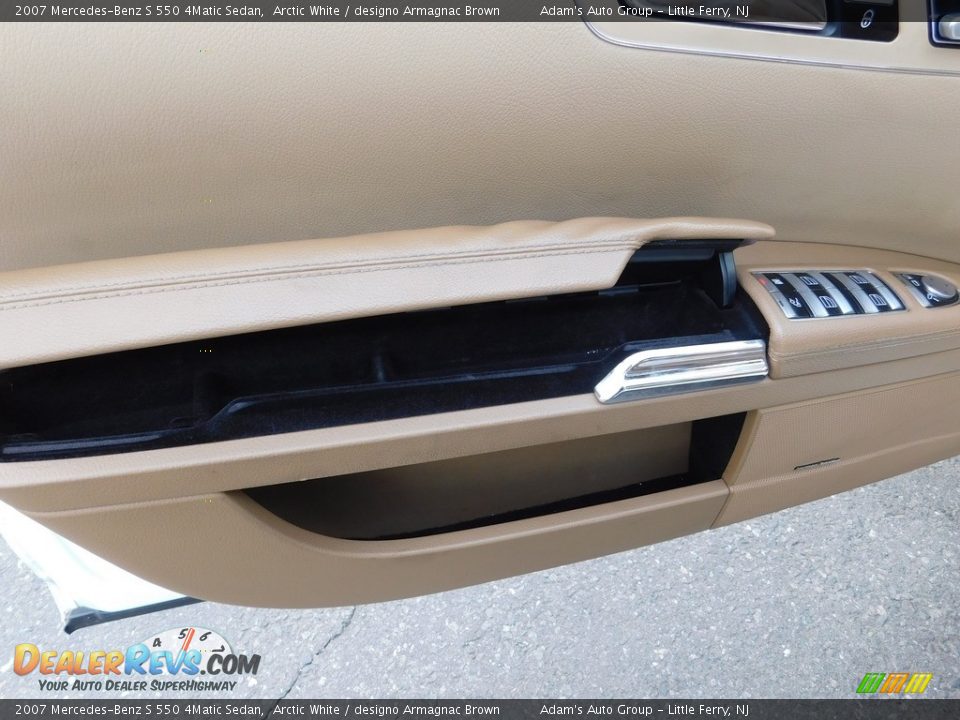2007 Mercedes-Benz S 550 4Matic Sedan Arctic White / designo Armagnac Brown Photo #13