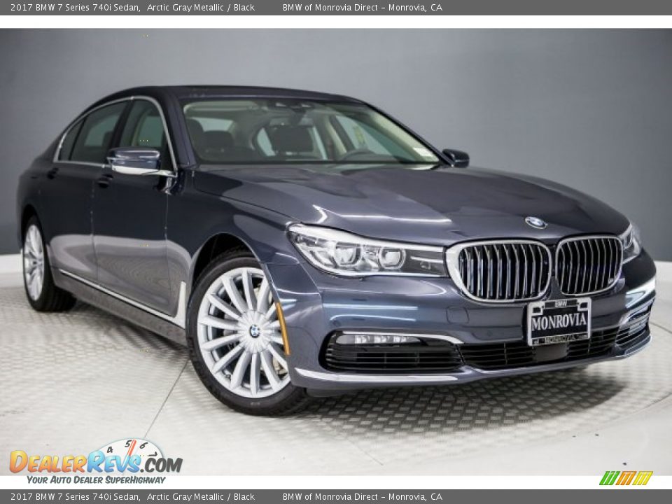 2017 BMW 7 Series 740i Sedan Arctic Gray Metallic / Black Photo #12