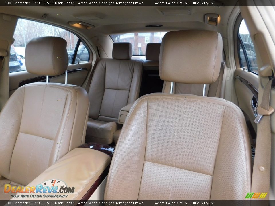 2007 Mercedes-Benz S 550 4Matic Sedan Arctic White / designo Armagnac Brown Photo #16