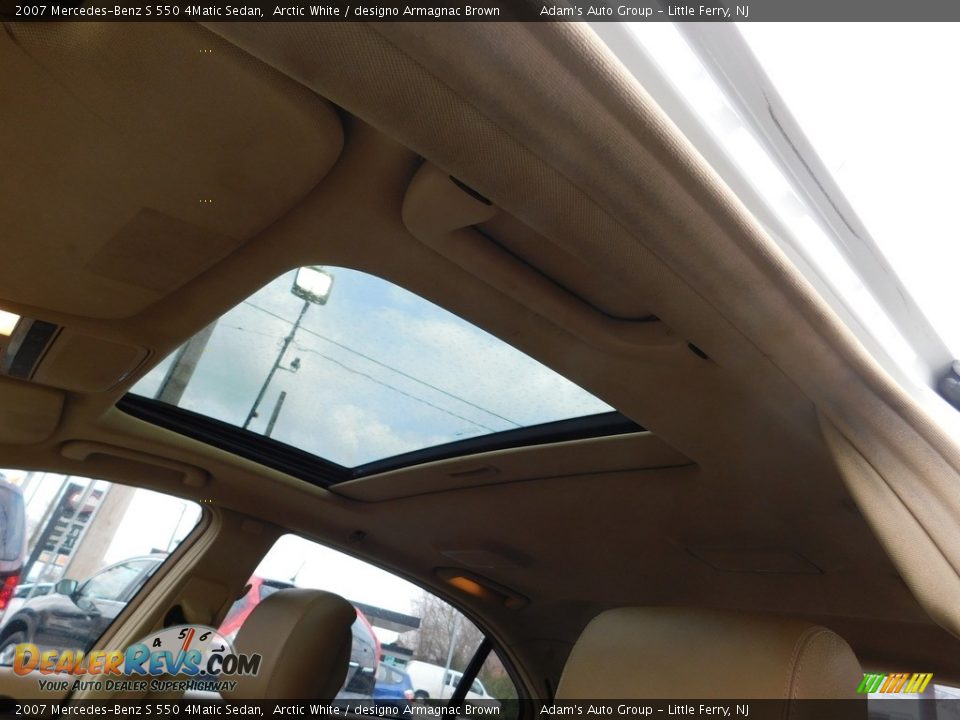 2007 Mercedes-Benz S 550 4Matic Sedan Arctic White / designo Armagnac Brown Photo #18