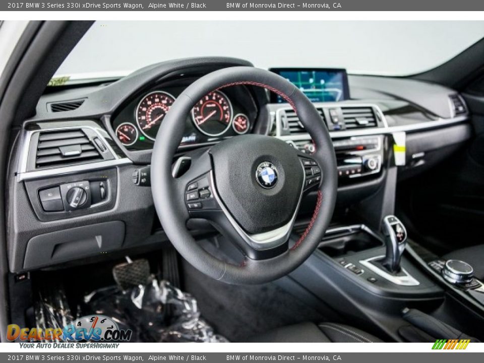 2017 BMW 3 Series 330i xDrive Sports Wagon Alpine White / Black Photo #6