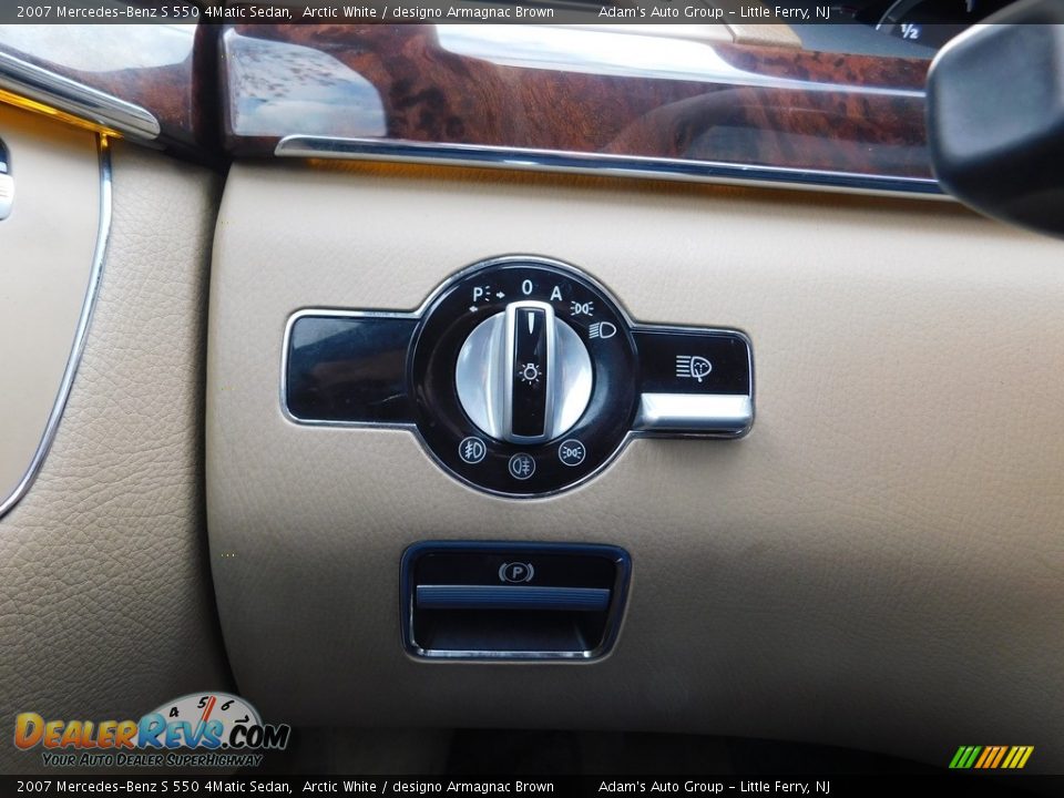2007 Mercedes-Benz S 550 4Matic Sedan Arctic White / designo Armagnac Brown Photo #19