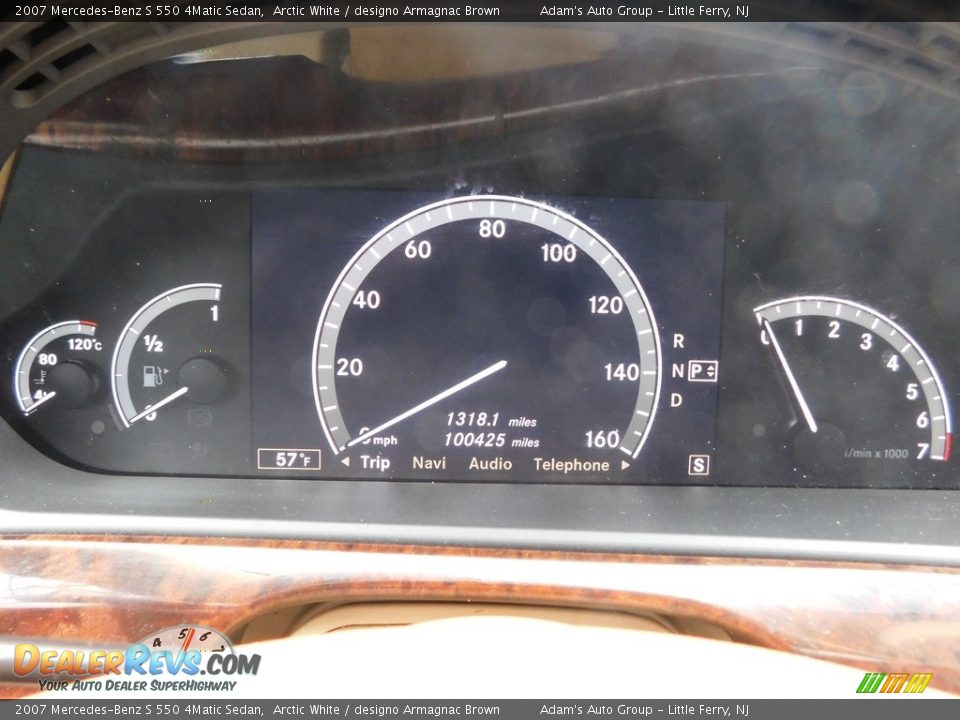 2007 Mercedes-Benz S 550 4Matic Sedan Arctic White / designo Armagnac Brown Photo #21