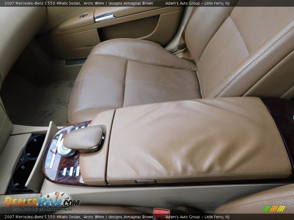 2007 Mercedes-Benz S 550 4Matic Sedan Arctic White / designo Armagnac Brown Photo #22