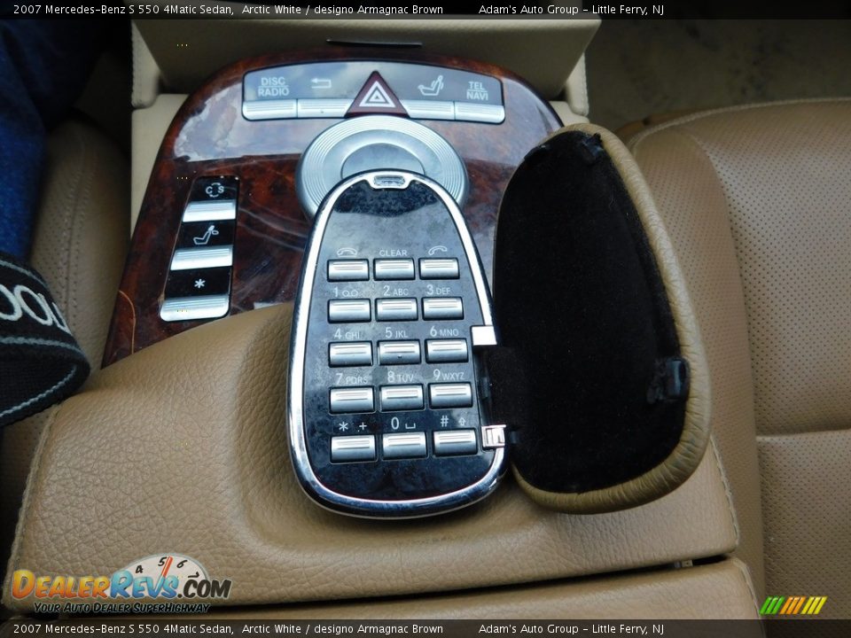 2007 Mercedes-Benz S 550 4Matic Sedan Arctic White / designo Armagnac Brown Photo #23