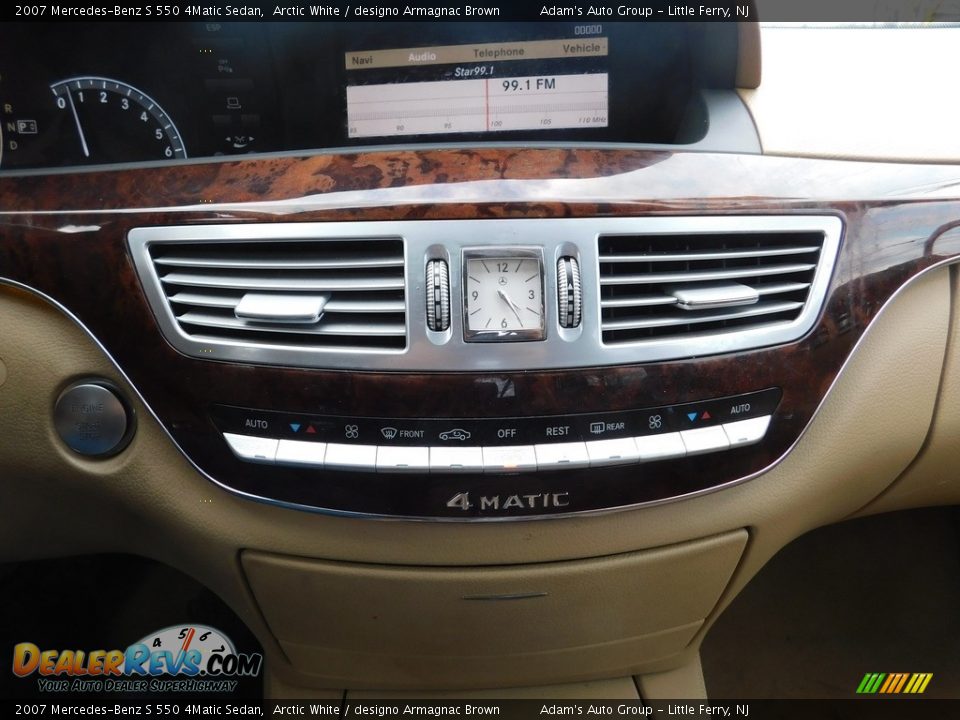 2007 Mercedes-Benz S 550 4Matic Sedan Arctic White / designo Armagnac Brown Photo #25