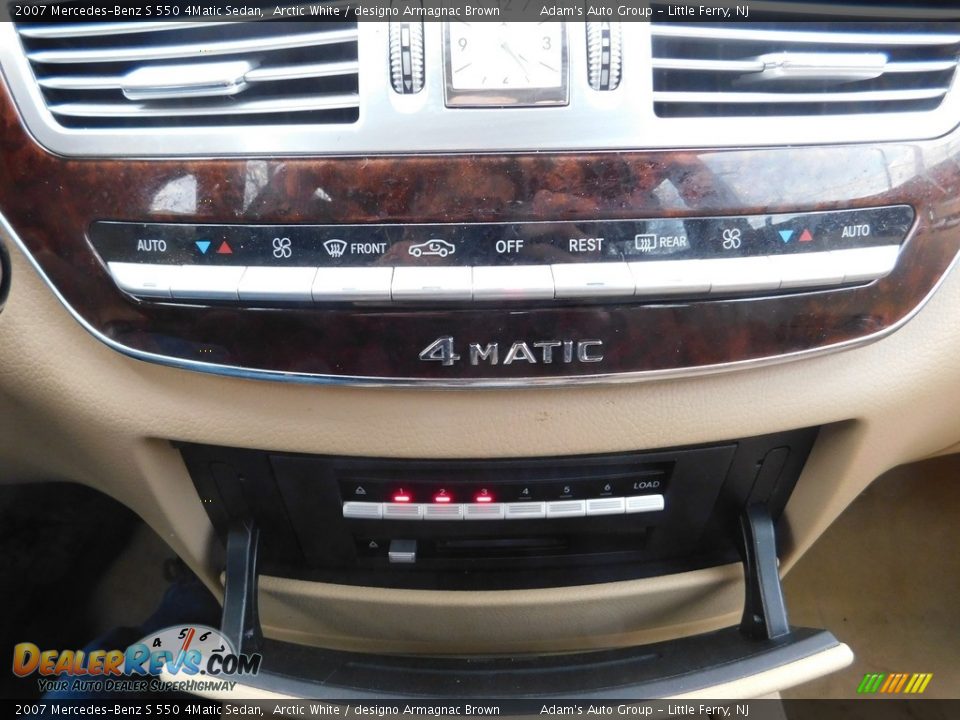 2007 Mercedes-Benz S 550 4Matic Sedan Arctic White / designo Armagnac Brown Photo #26