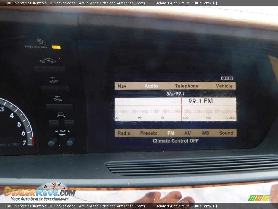 2007 Mercedes-Benz S 550 4Matic Sedan Arctic White / designo Armagnac Brown Photo #27