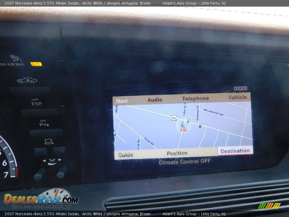2007 Mercedes-Benz S 550 4Matic Sedan Arctic White / designo Armagnac Brown Photo #28