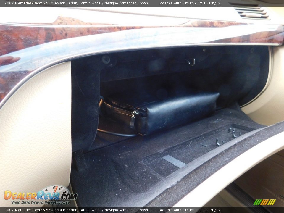2007 Mercedes-Benz S 550 4Matic Sedan Arctic White / designo Armagnac Brown Photo #31