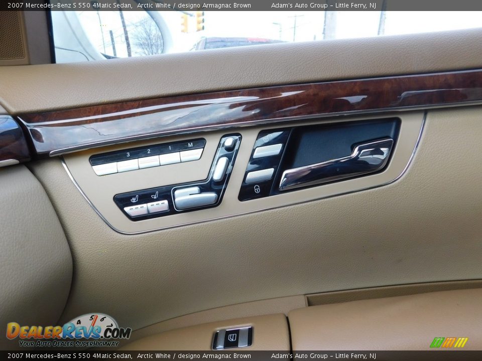 2007 Mercedes-Benz S 550 4Matic Sedan Arctic White / designo Armagnac Brown Photo #32