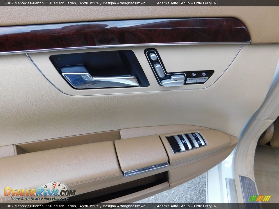 2007 Mercedes-Benz S 550 4Matic Sedan Arctic White / designo Armagnac Brown Photo #33