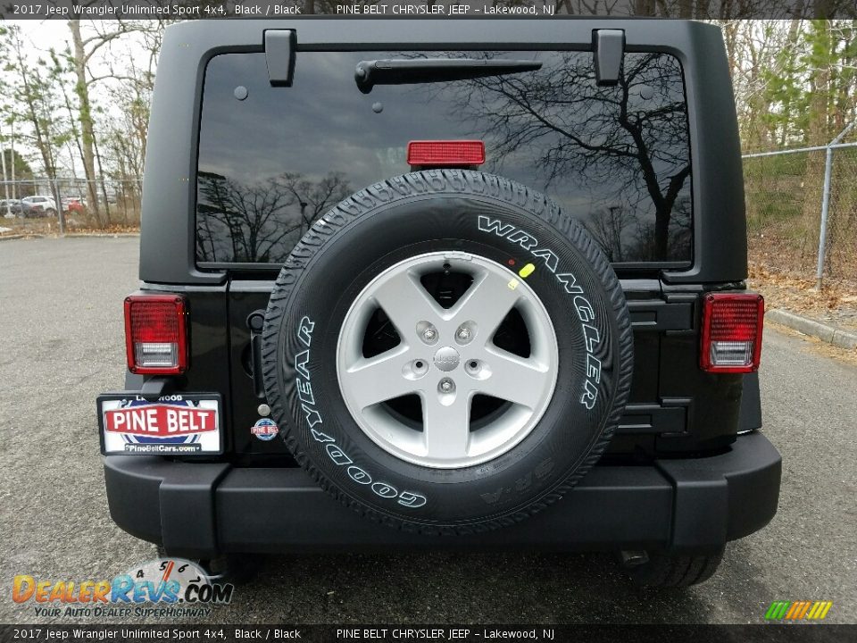 2017 Jeep Wrangler Unlimited Sport 4x4 Black / Black Photo #5