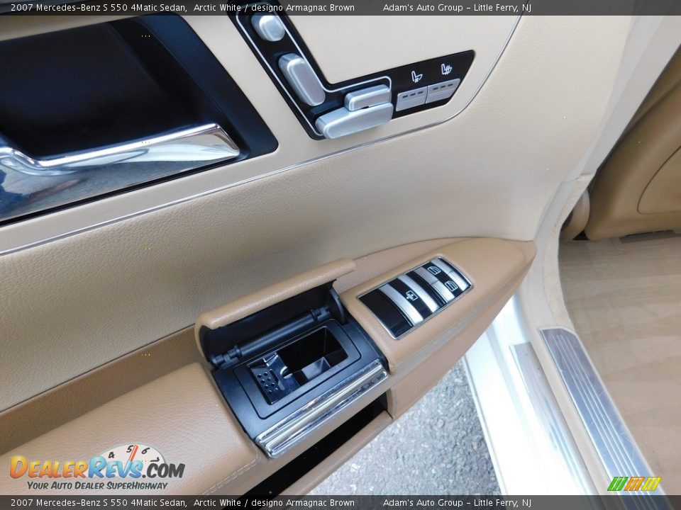 2007 Mercedes-Benz S 550 4Matic Sedan Arctic White / designo Armagnac Brown Photo #34