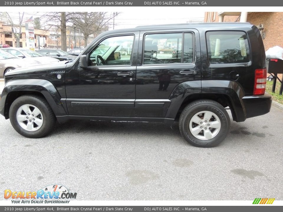 2010 Jeep Liberty Sport 4x4 Brilliant Black Crystal Pearl / Dark Slate Gray Photo #3