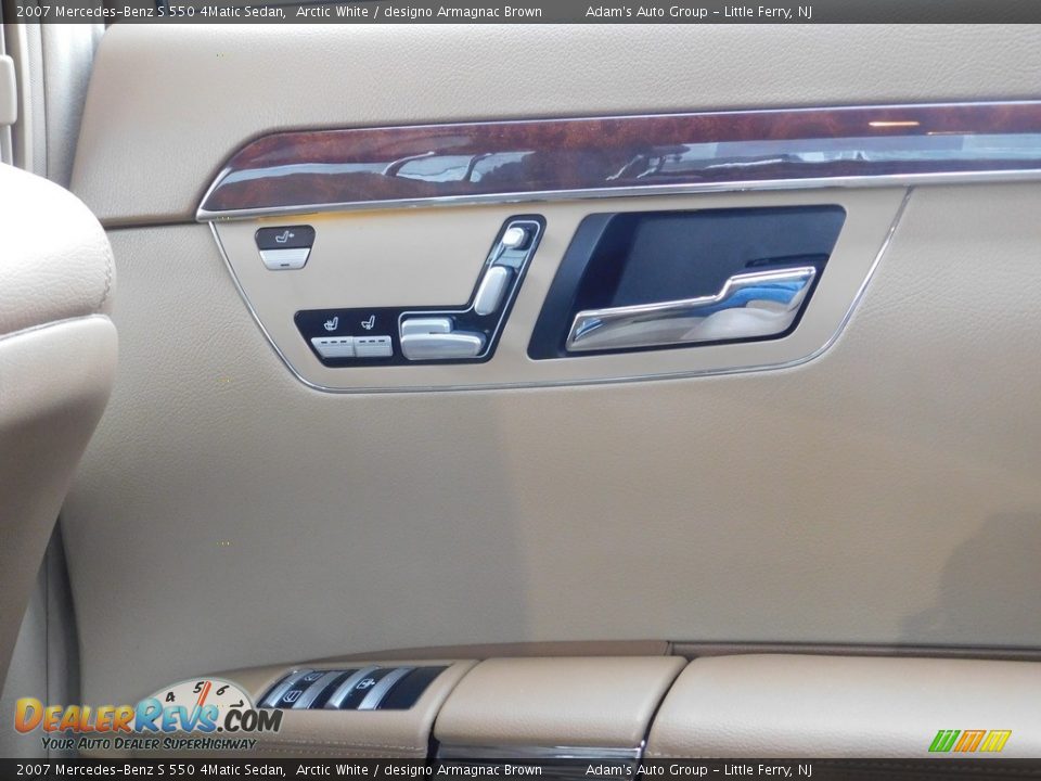2007 Mercedes-Benz S 550 4Matic Sedan Arctic White / designo Armagnac Brown Photo #36