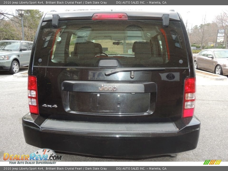 2010 Jeep Liberty Sport 4x4 Brilliant Black Crystal Pearl / Dark Slate Gray Photo #4