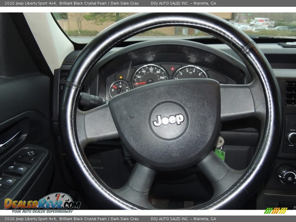 2010 Jeep Liberty Sport 4x4 Brilliant Black Crystal Pearl / Dark Slate Gray Photo #8