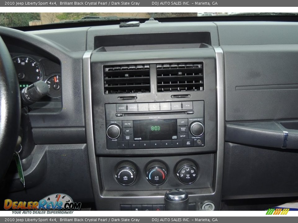 2010 Jeep Liberty Sport 4x4 Brilliant Black Crystal Pearl / Dark Slate Gray Photo #9