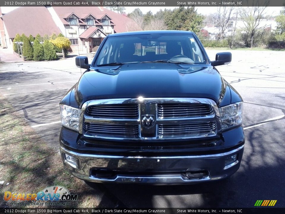 2012 Dodge Ram 1500 Big Horn Quad Cab 4x4 Black / Dark Slate Gray/Medium Graystone Photo #3