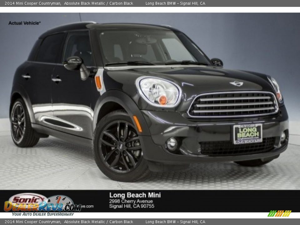 2014 Mini Cooper Countryman Absolute Black Metallic / Carbon Black Photo #1