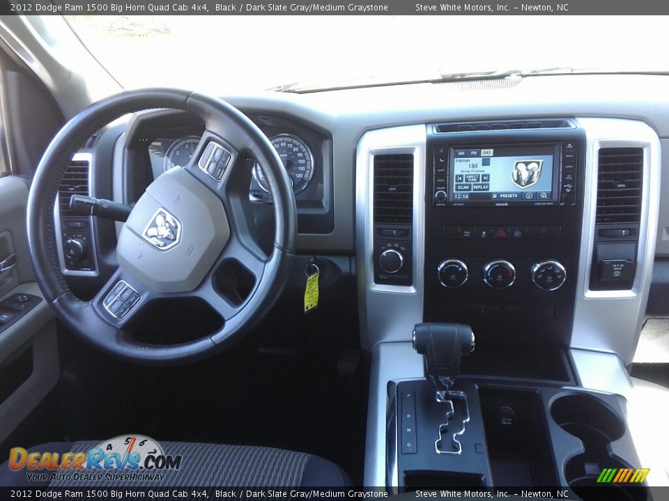 2012 Dodge Ram 1500 Big Horn Quad Cab 4x4 Black / Dark Slate Gray/Medium Graystone Photo #22