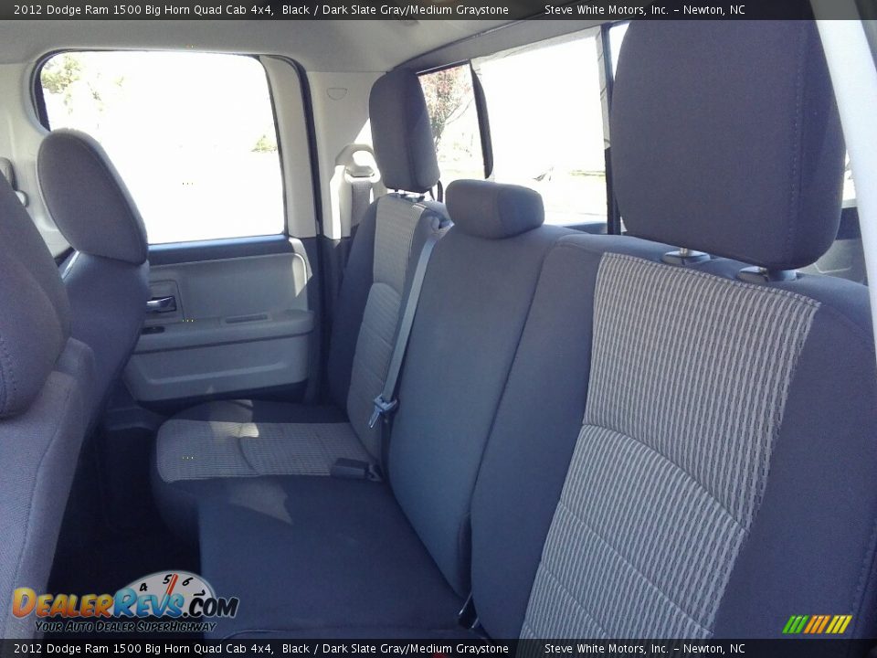 2012 Dodge Ram 1500 Big Horn Quad Cab 4x4 Black / Dark Slate Gray/Medium Graystone Photo #24