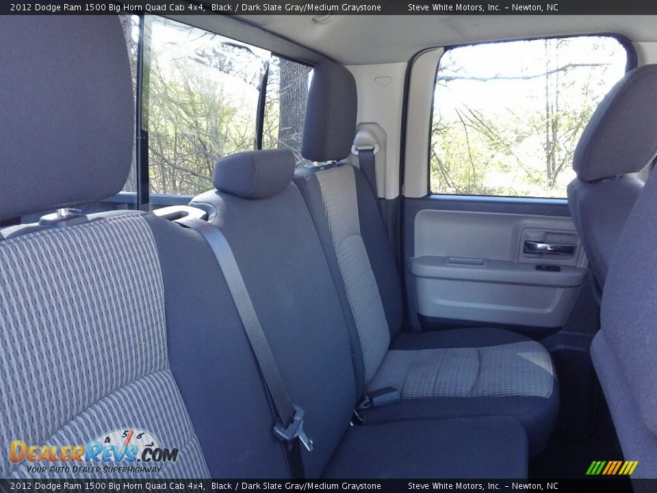 2012 Dodge Ram 1500 Big Horn Quad Cab 4x4 Black / Dark Slate Gray/Medium Graystone Photo #25