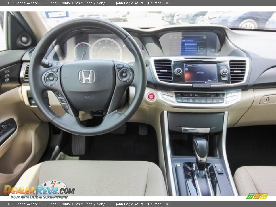 2014 Honda Accord EX-L Sedan White Orchid Pearl / Ivory Photo #27